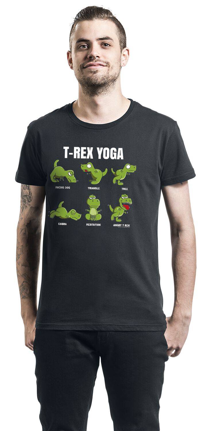 EMP "T-Rex Yoga" T-Shirt Schwarz Von Tierisch