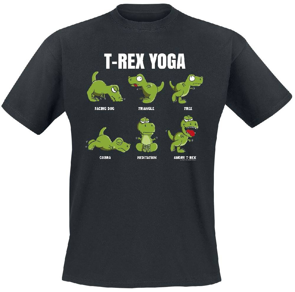 EMP "T-Rex Yoga" T-Shirt schwarz von Tierisch