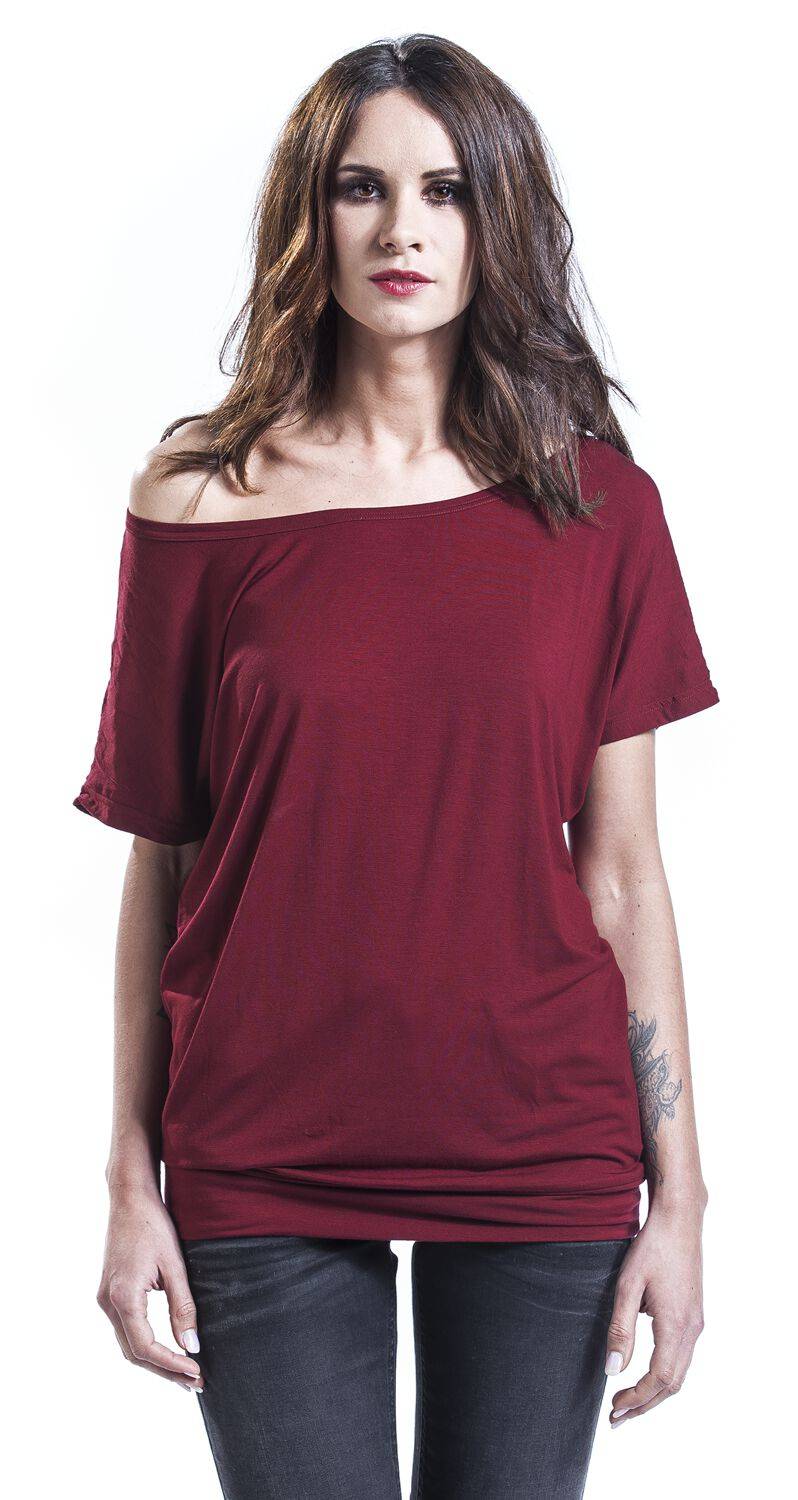 EMP T-Shirt Bordeaux Von RED By EMP