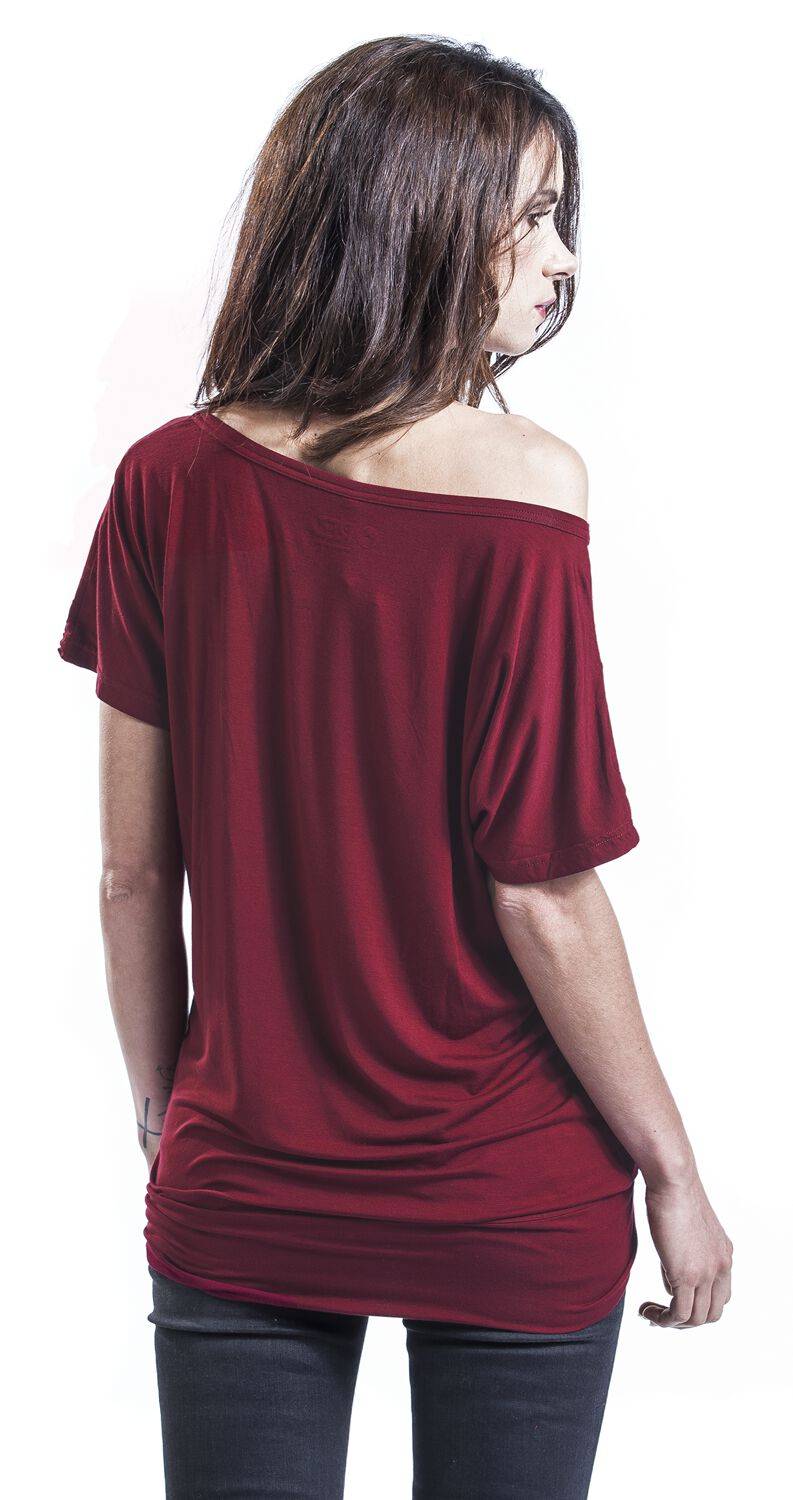 EMP T-Shirt Bordeaux Von RED By EMP