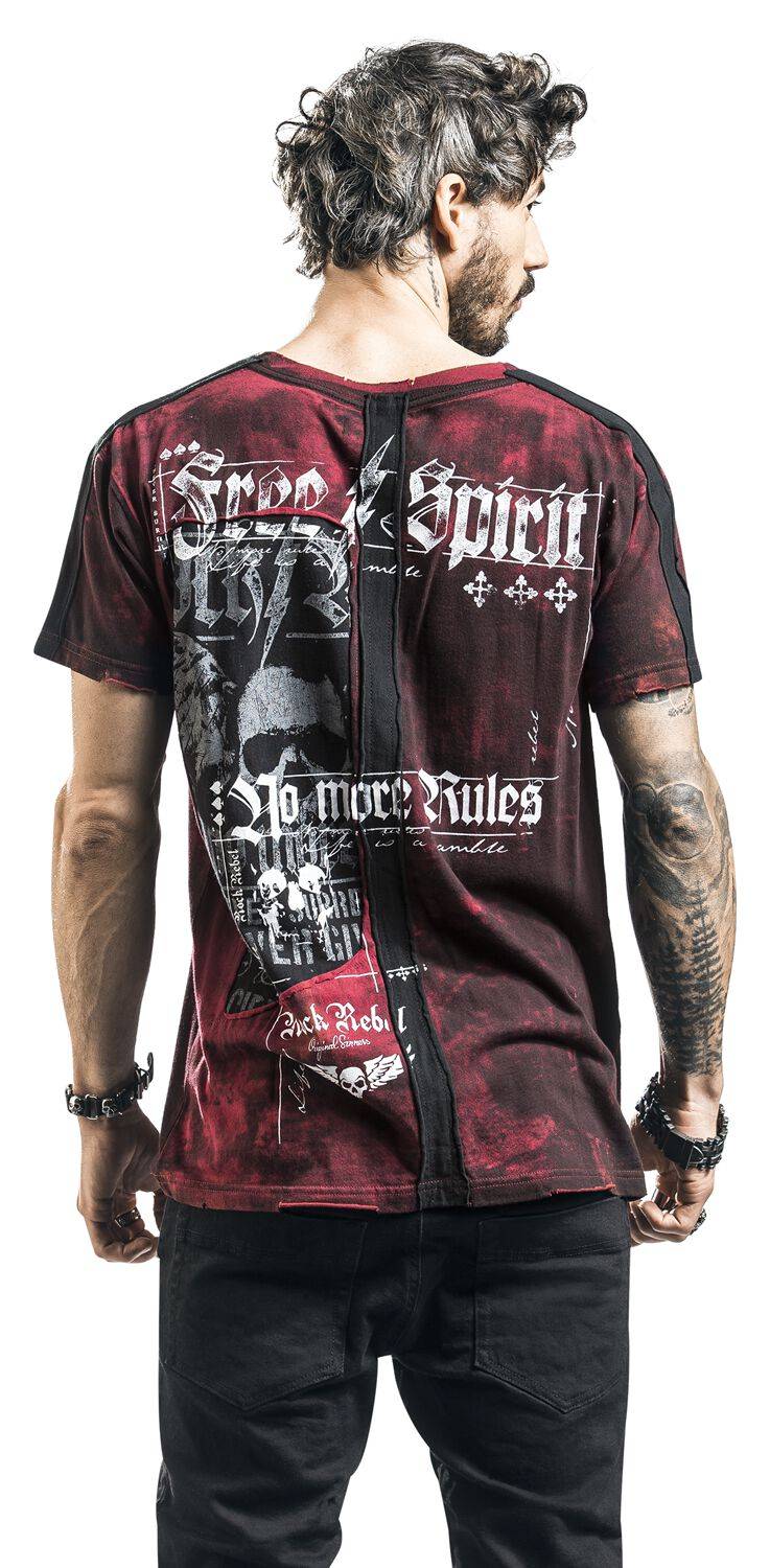 EMP T-Shirt Bordeaux Von Rock Rebel By EMP