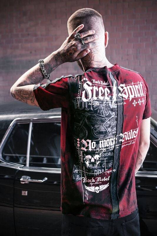 EMP T-Shirt Bordeaux Von Rock Rebel By EMP