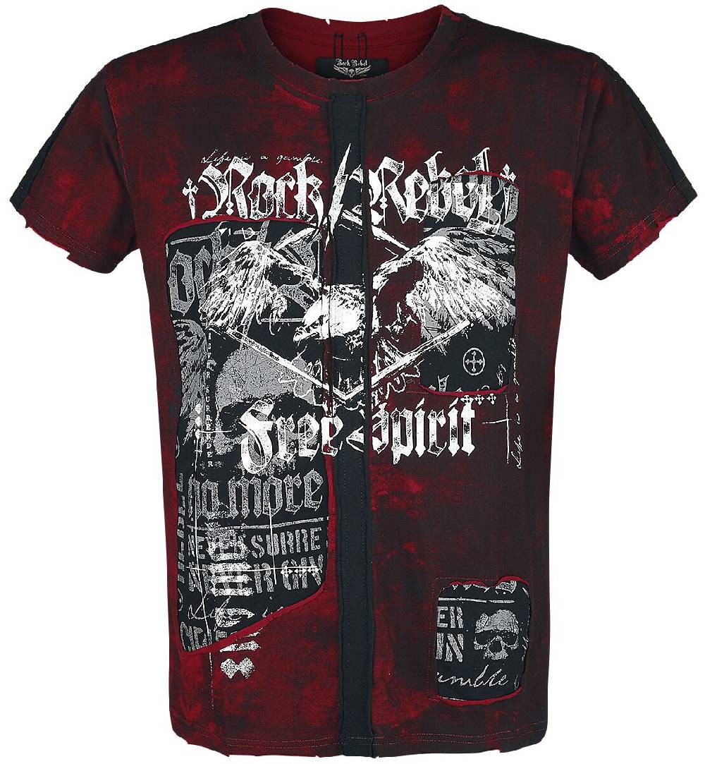 EMP T-Shirt bordeaux von Rock Rebel by EMP