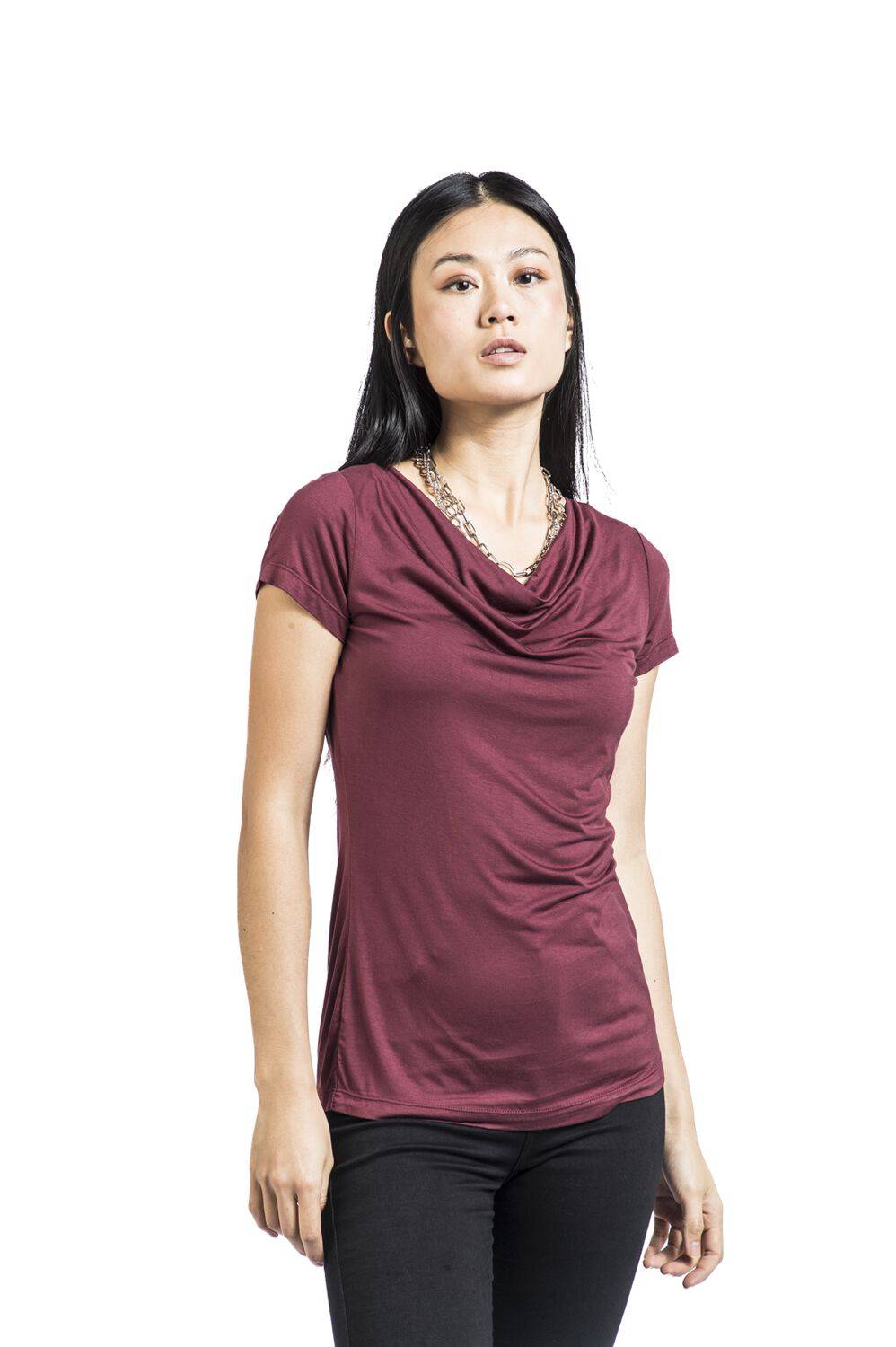 EMP T-Shirt Dunkelrot Von Black Premium By EMP