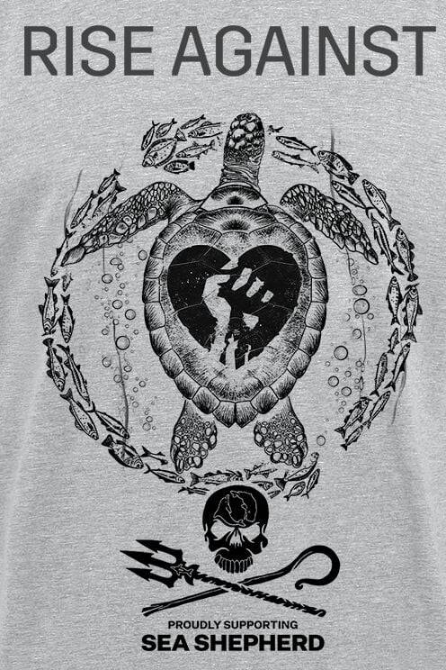 EMP T-Shirt Grau Meliert Von Rise Against