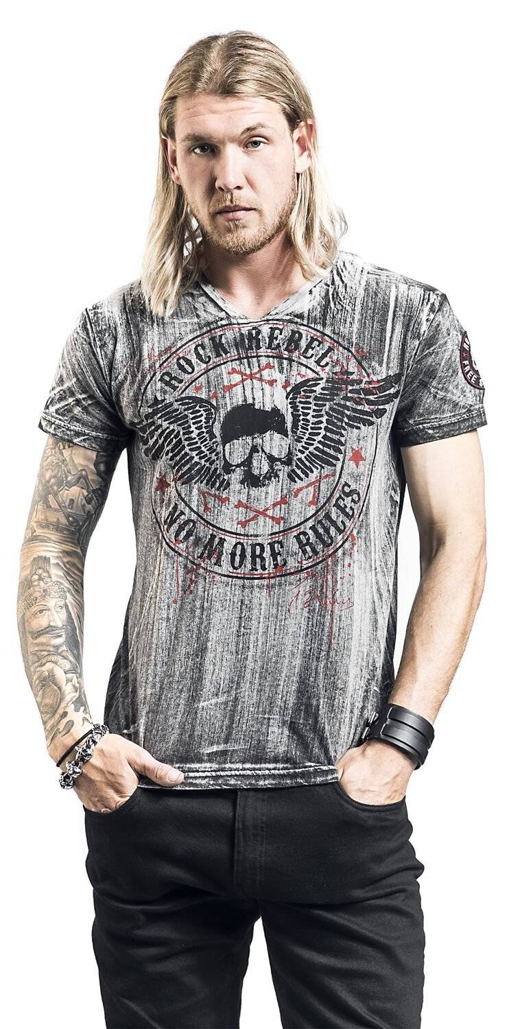 EMP T-Shirt Grau Von Rock Rebel By EMP