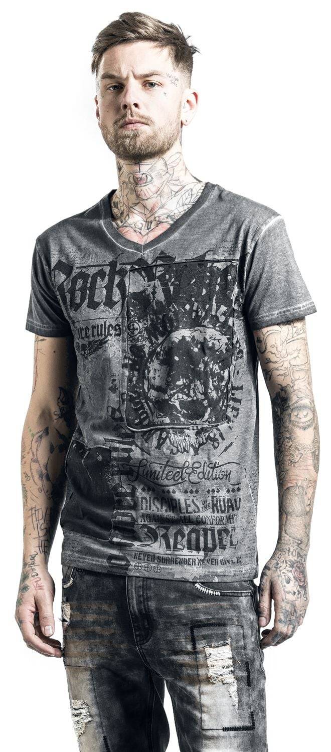 EMP T-Shirt Grau Von Rock Rebel By EMP