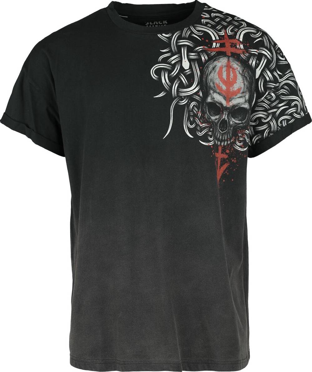 EMP T-Shirt grau/weiß von Black Premium by EMP