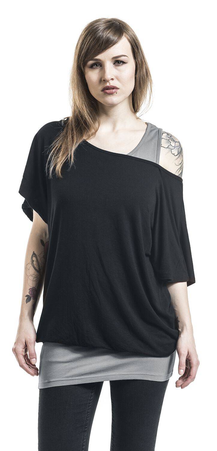 EMP T-Shirt Schwarz/grau Von Black Premium By EMP