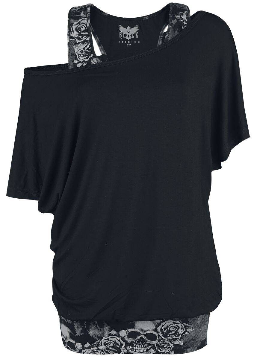 EMP T-Shirt schwarz/grau von Black Premium by EMP