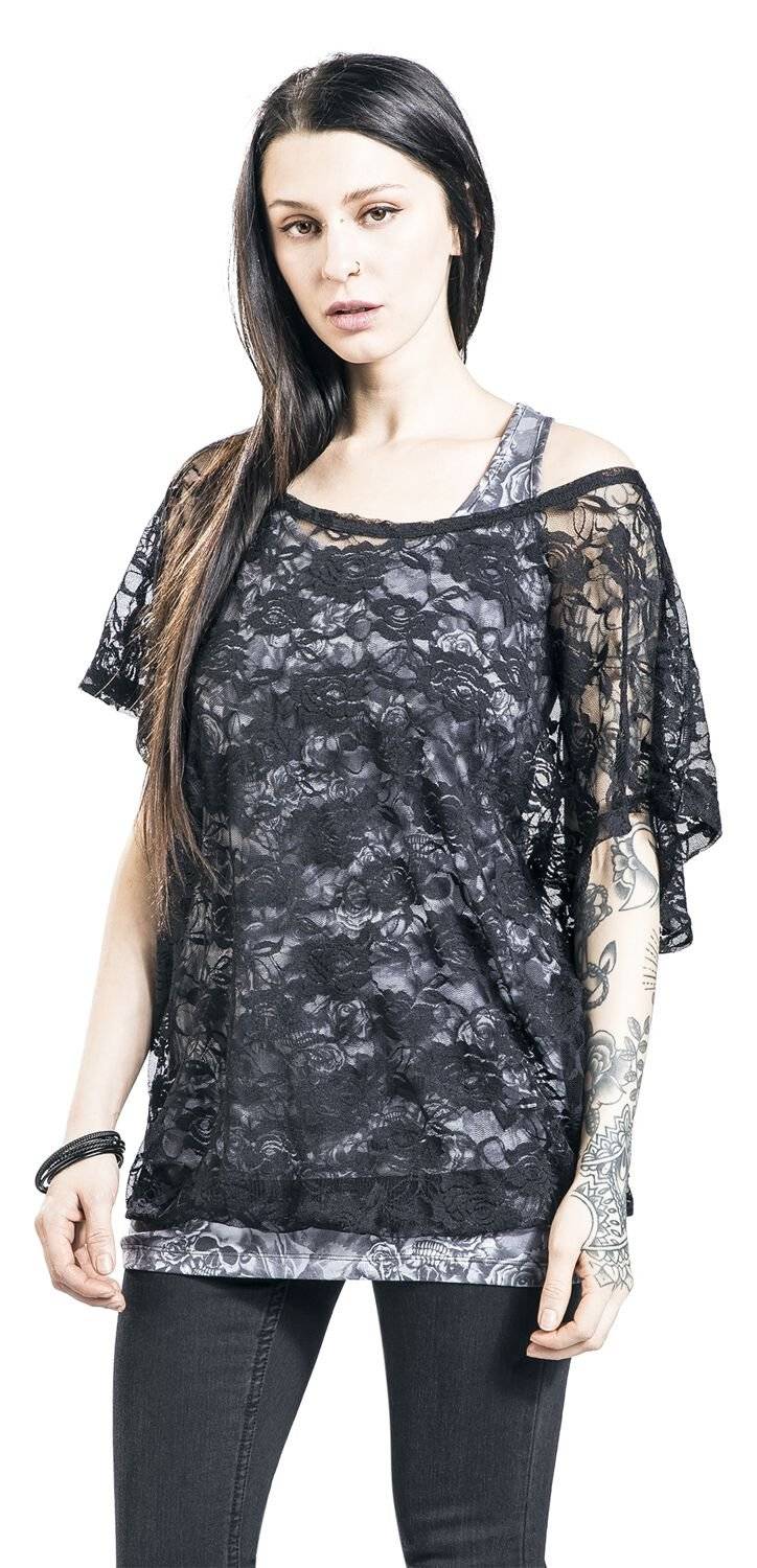 EMP T-Shirt Schwarz/grau Von Black Premium By EMP