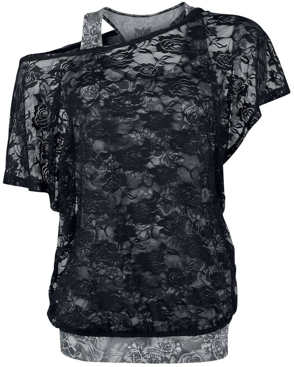 EMP T-Shirt schwarz/grau von Black Premium by EMP
