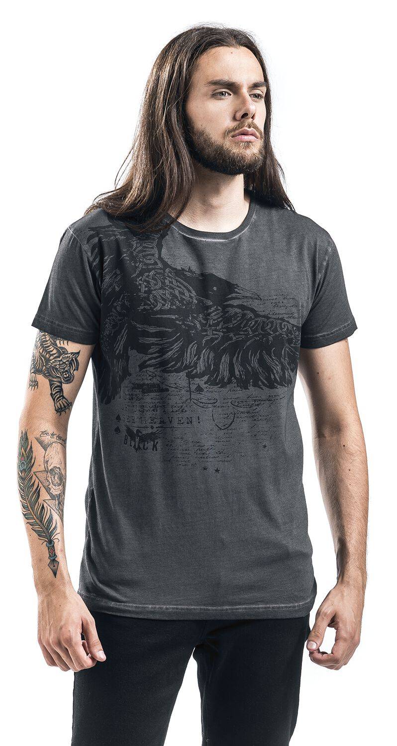 EMP T-Shirt Schwarz/grau Von Black Premium By EMP