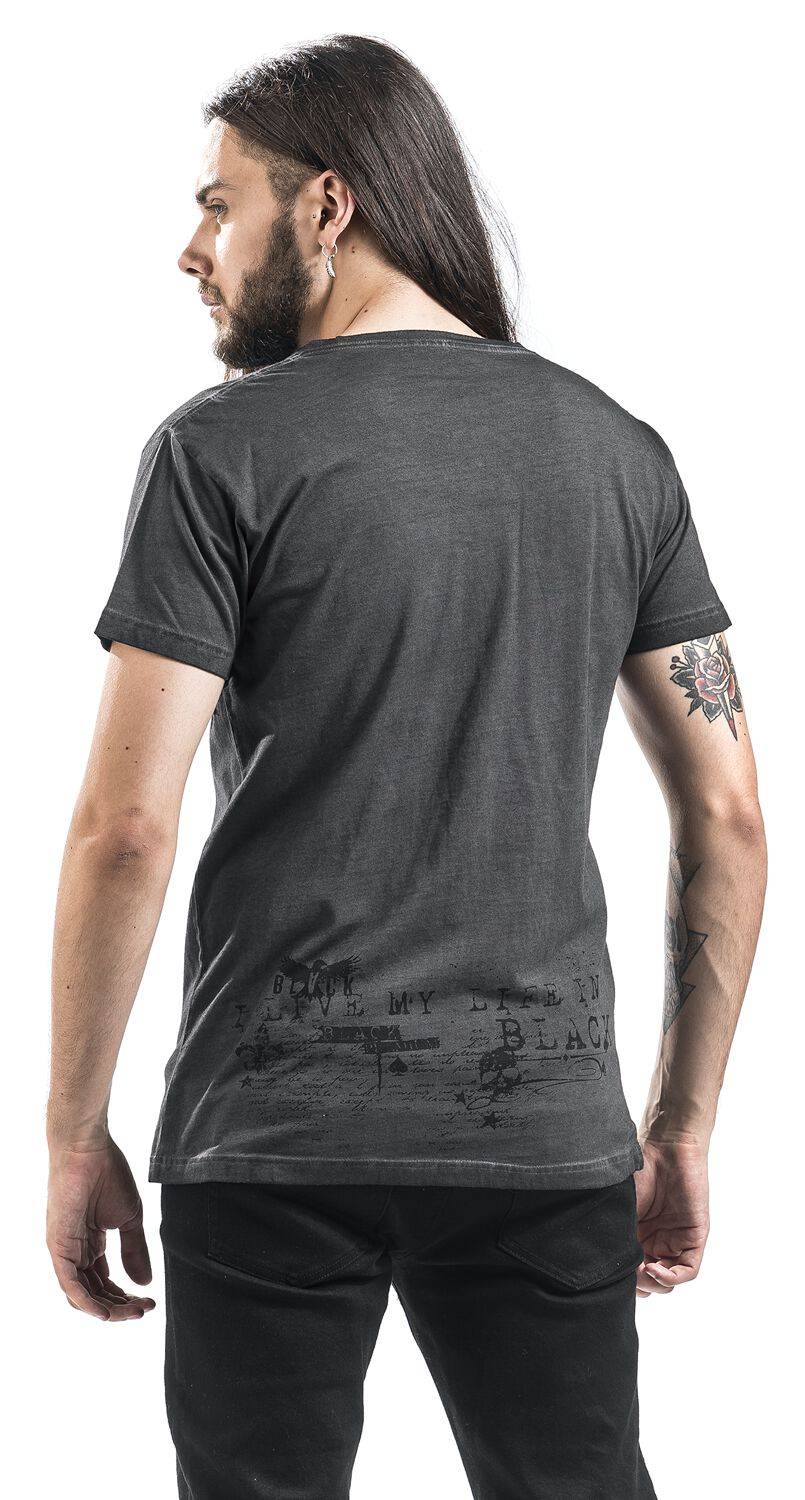 EMP T-Shirt Schwarz/grau Von Black Premium By EMP