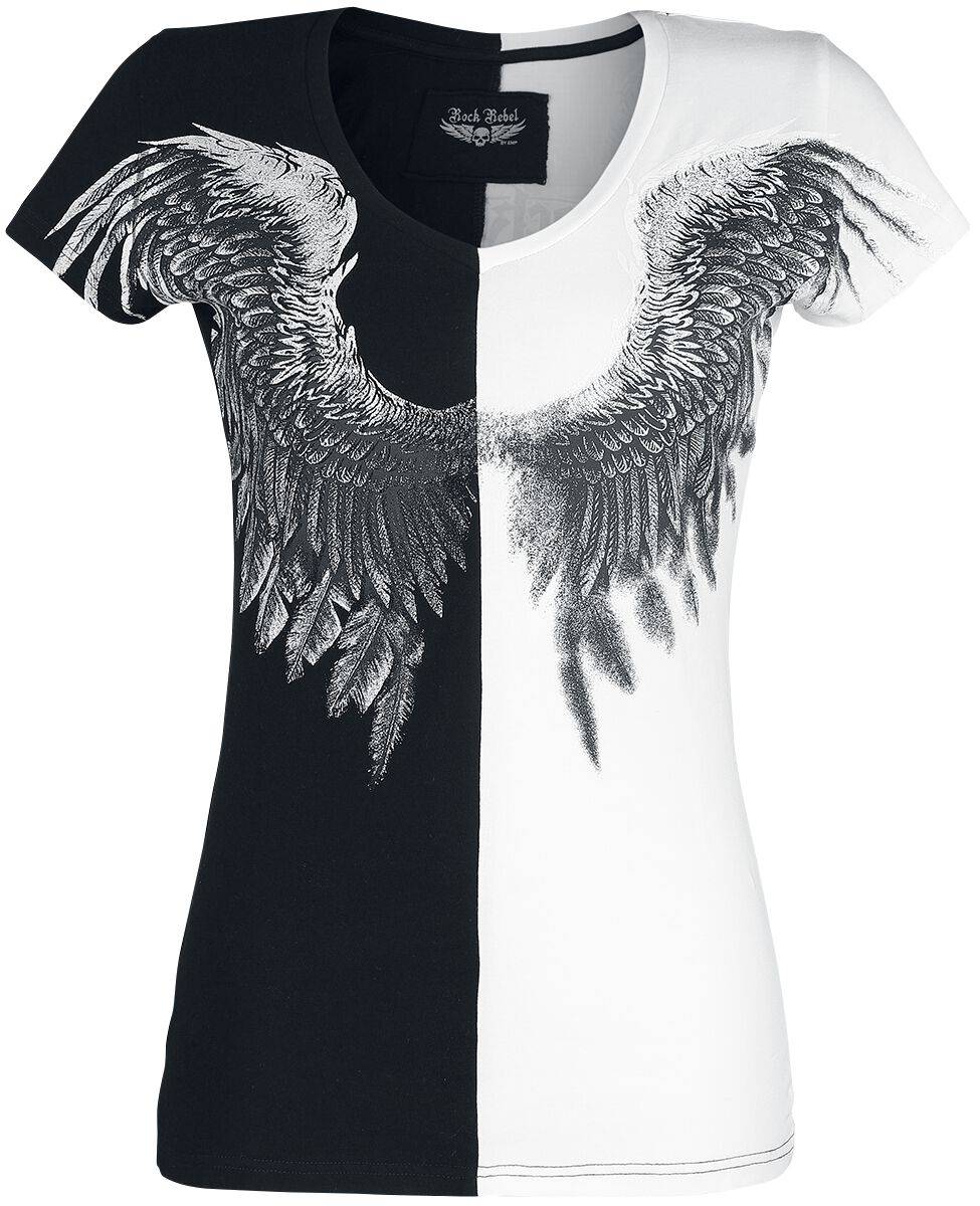 EMP T-Shirt schwarz/weiß von Rock Rebel by EMP