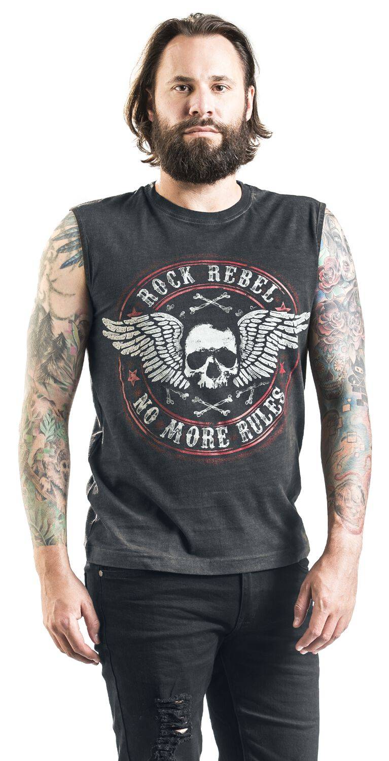 EMP Tank-Top Grau Von Rock Rebel By EMP