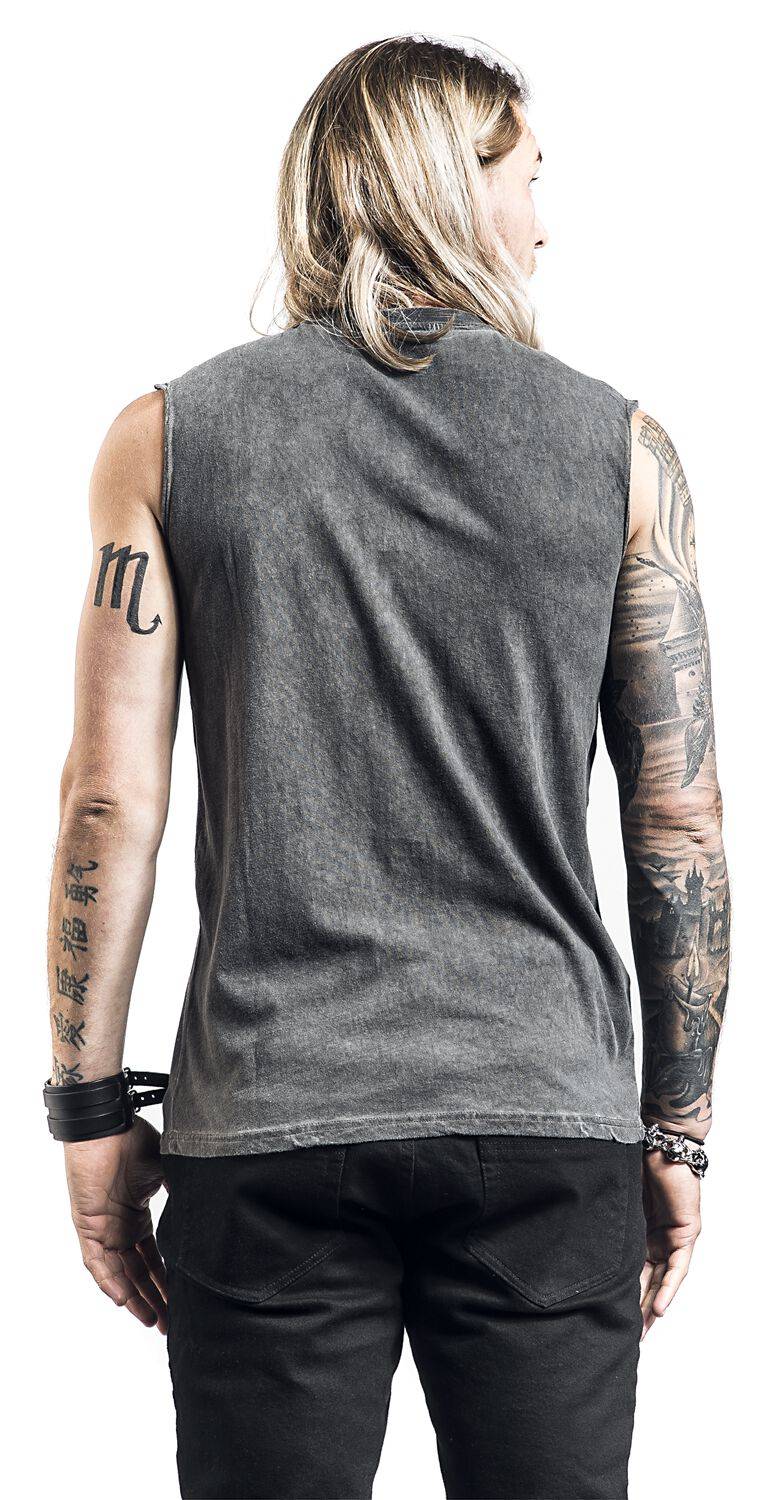 EMP Tank-Top Grau Von Rock Rebel By EMP