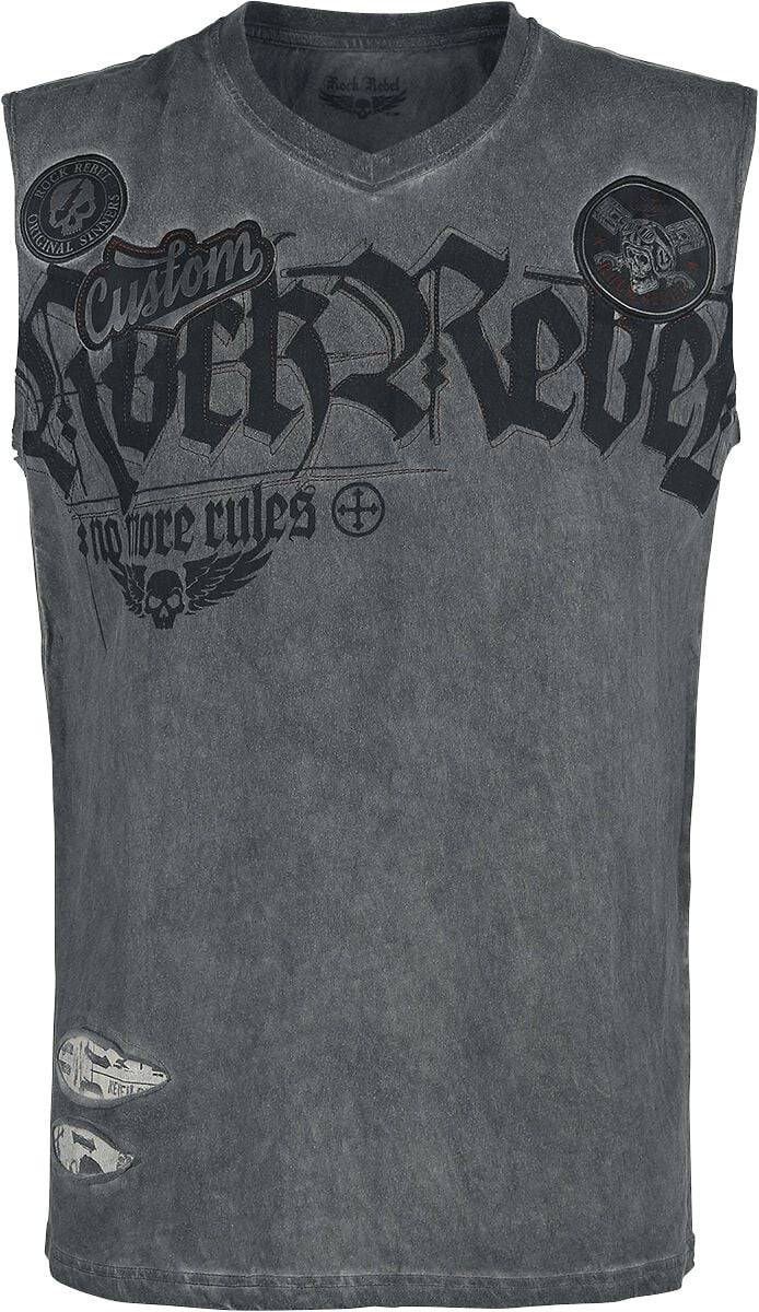 EMP Tank-Top grau von Rock Rebel by EMP