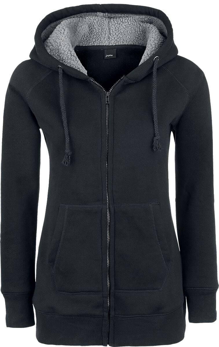 EMP "Teddy Hoodie" Kapuzenjacke schwarz von Forplay