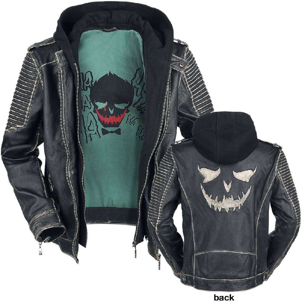 EMP "The Joker" Lederjacke schwarz von Suicide Squad