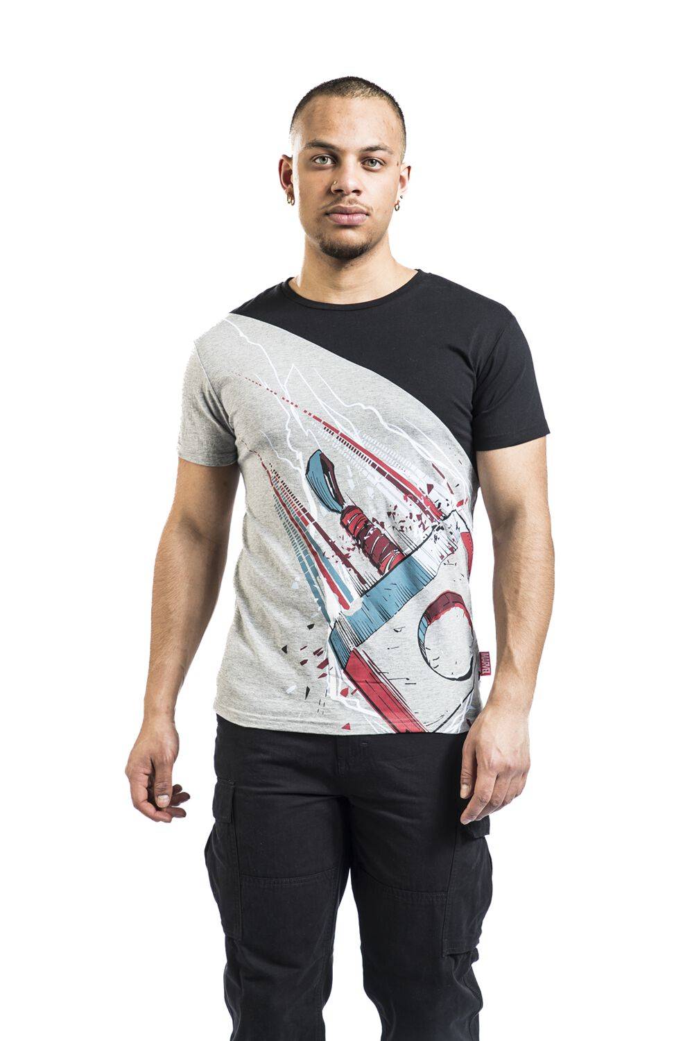 EMP "Thor" T-Shirt Schwarz/grau Meliert Von Avengers