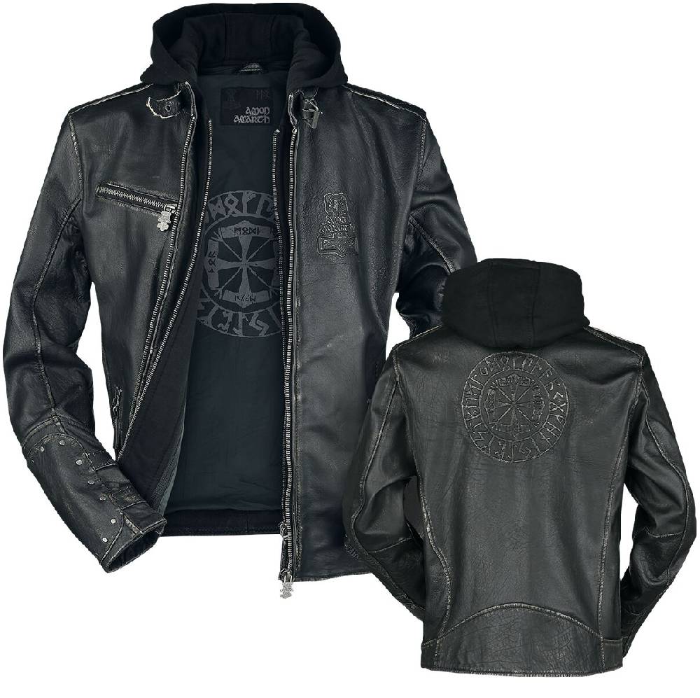 EMP "Thorhammer" Lederjacke schwarz von Amon Amarth