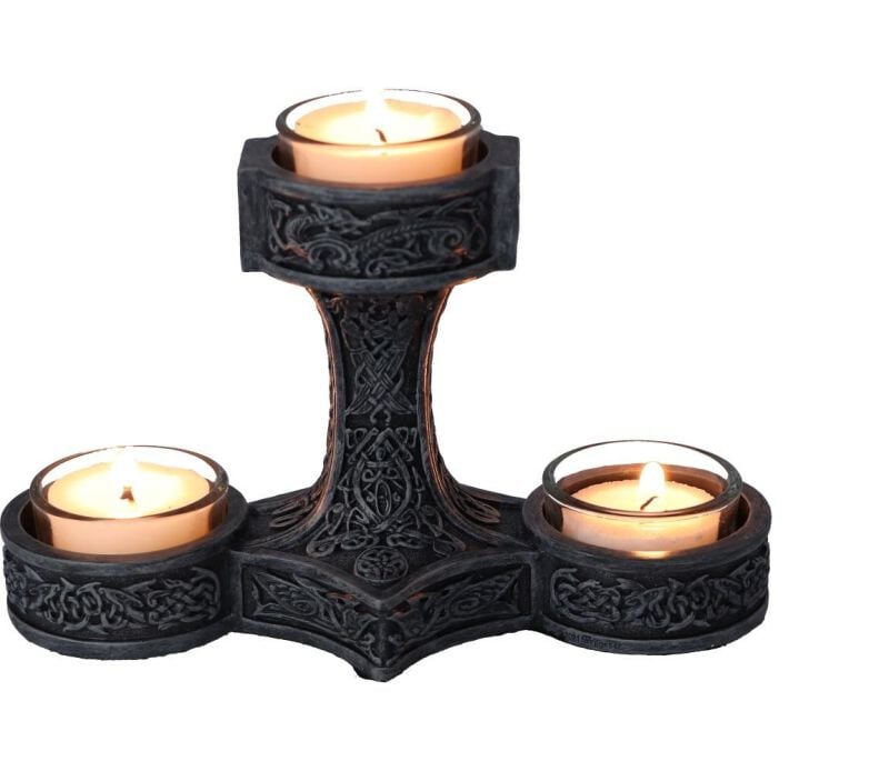 EMP "Thors Hammer" Kerzenständer Von Nemesis Now