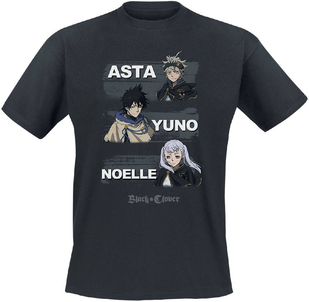 EMP "Three Clovers" T-Shirt schwarz von Black Clover