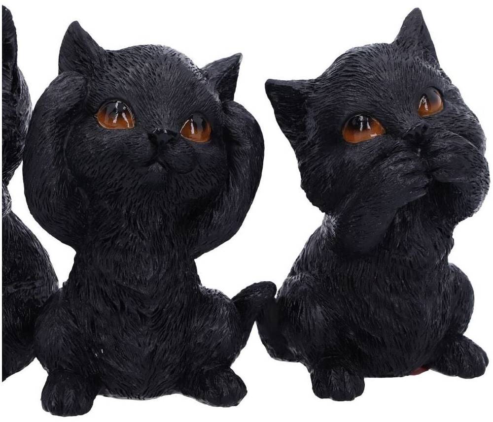 EMP "Three Wise Kitties" Statue Von Nemesis Now