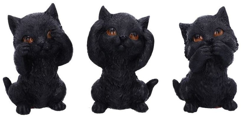 EMP "Three Wise Kitties" Statue von Nemesis Now