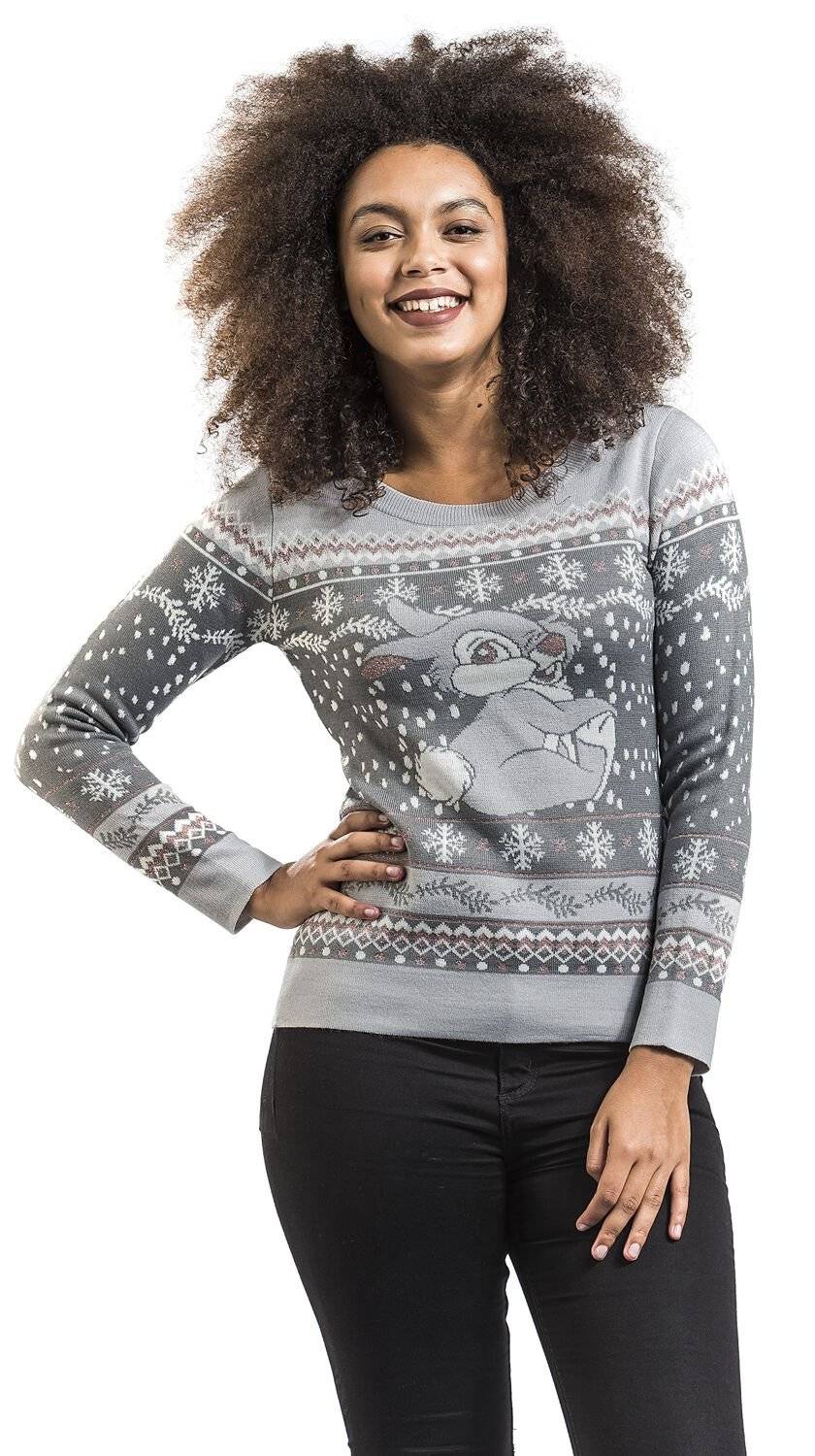 EMP "Thumper" Weihnachtspullover Grau Von Bambi