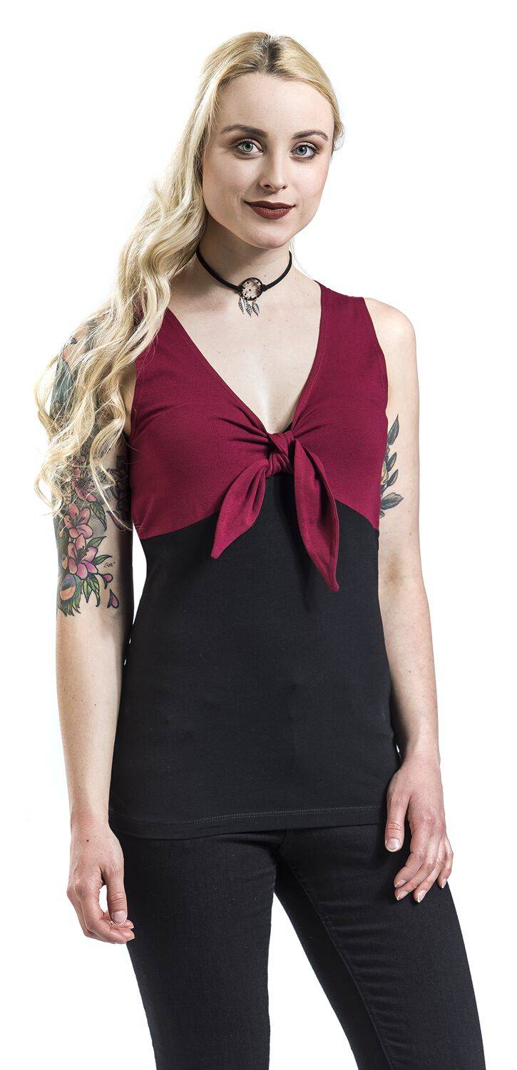 EMP Top Bordeaux/schwarz Von Rock Rebel By EMP