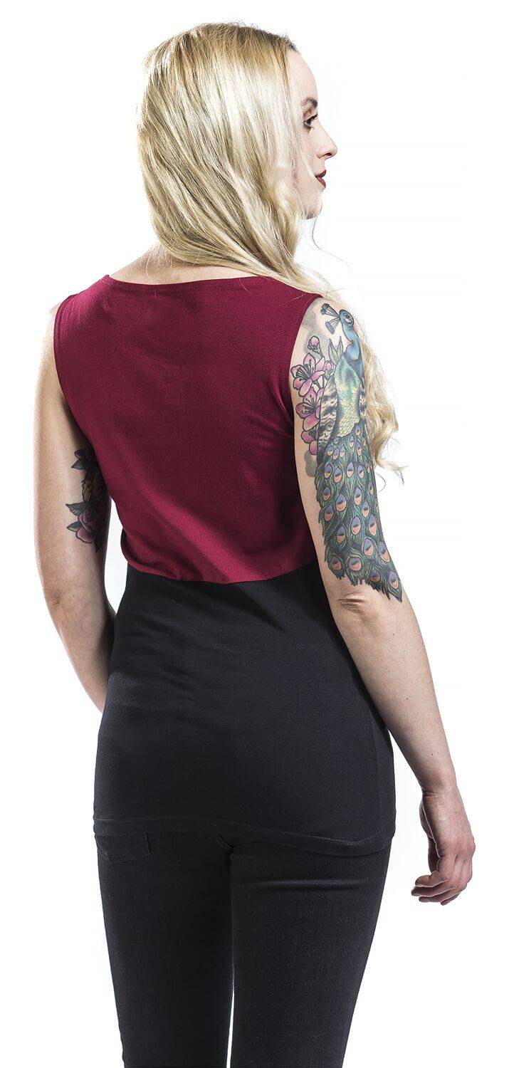 EMP Top Bordeaux/schwarz Von Rock Rebel By EMP