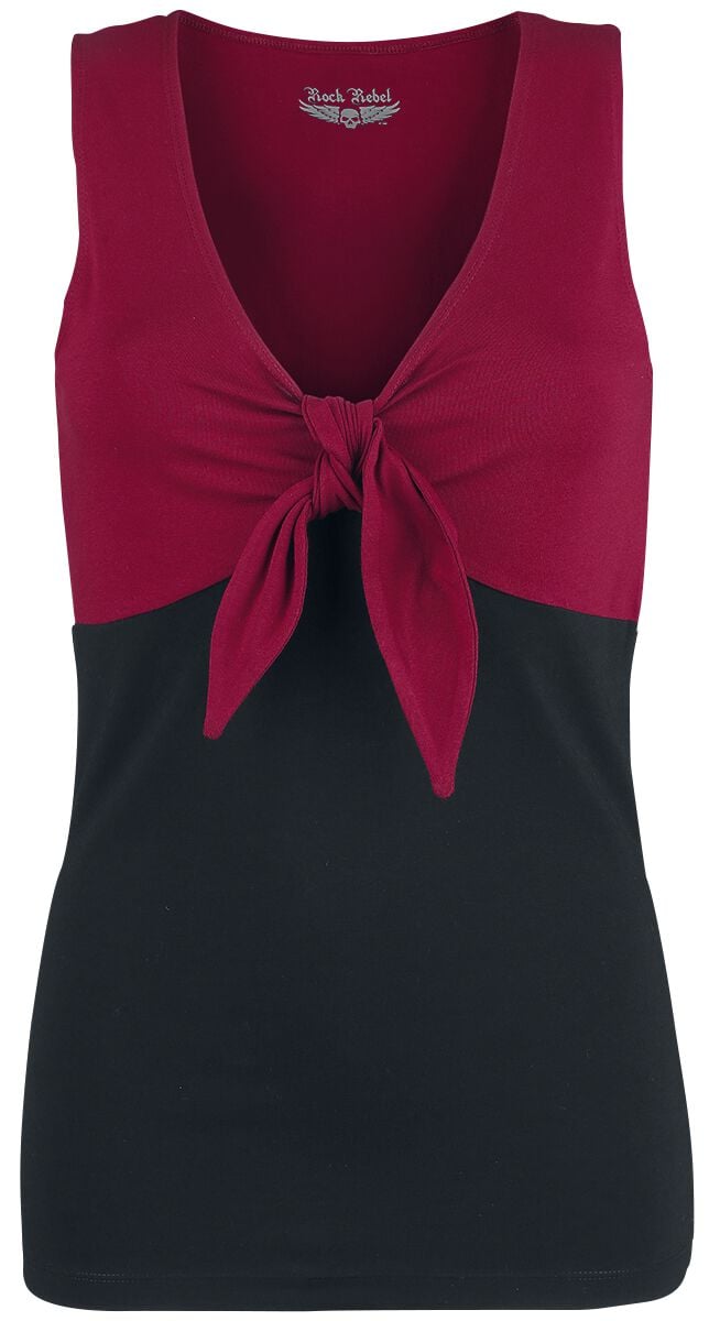 EMP Top bordeaux/schwarz von Rock Rebel by EMP