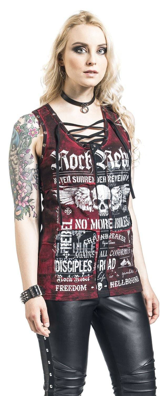 EMP Top Bordeaux Von Rock Rebel By EMP