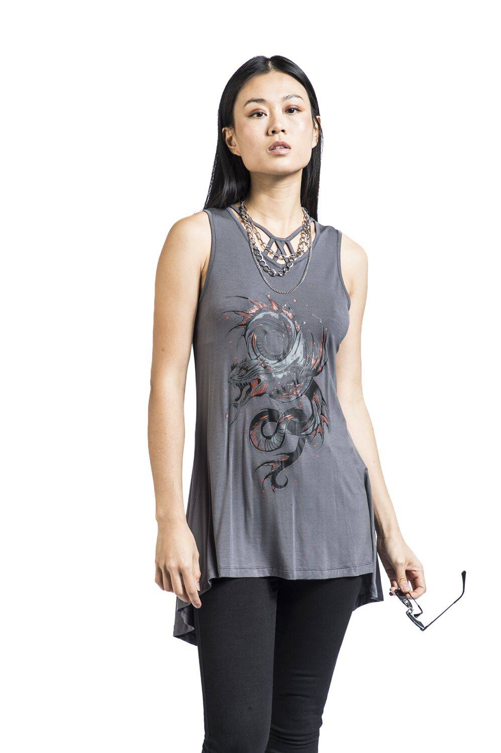 EMP Top Grau Von Black Premium By EMP