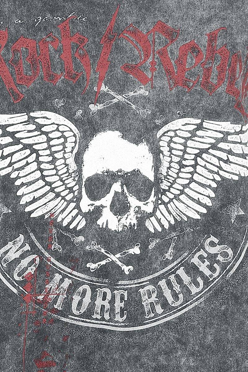 EMP Top Grau Von Rock Rebel By EMP