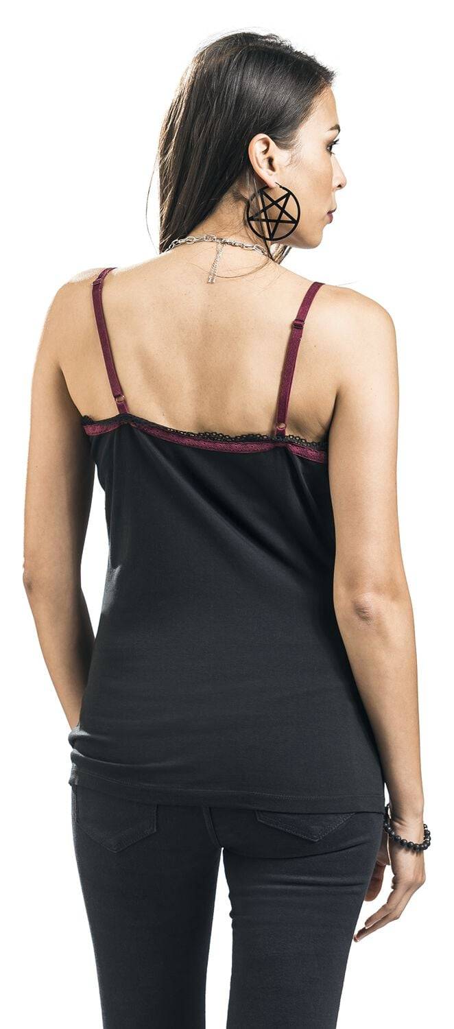 EMP Top Schwarz/bordeaux Von Gothicana By EMP