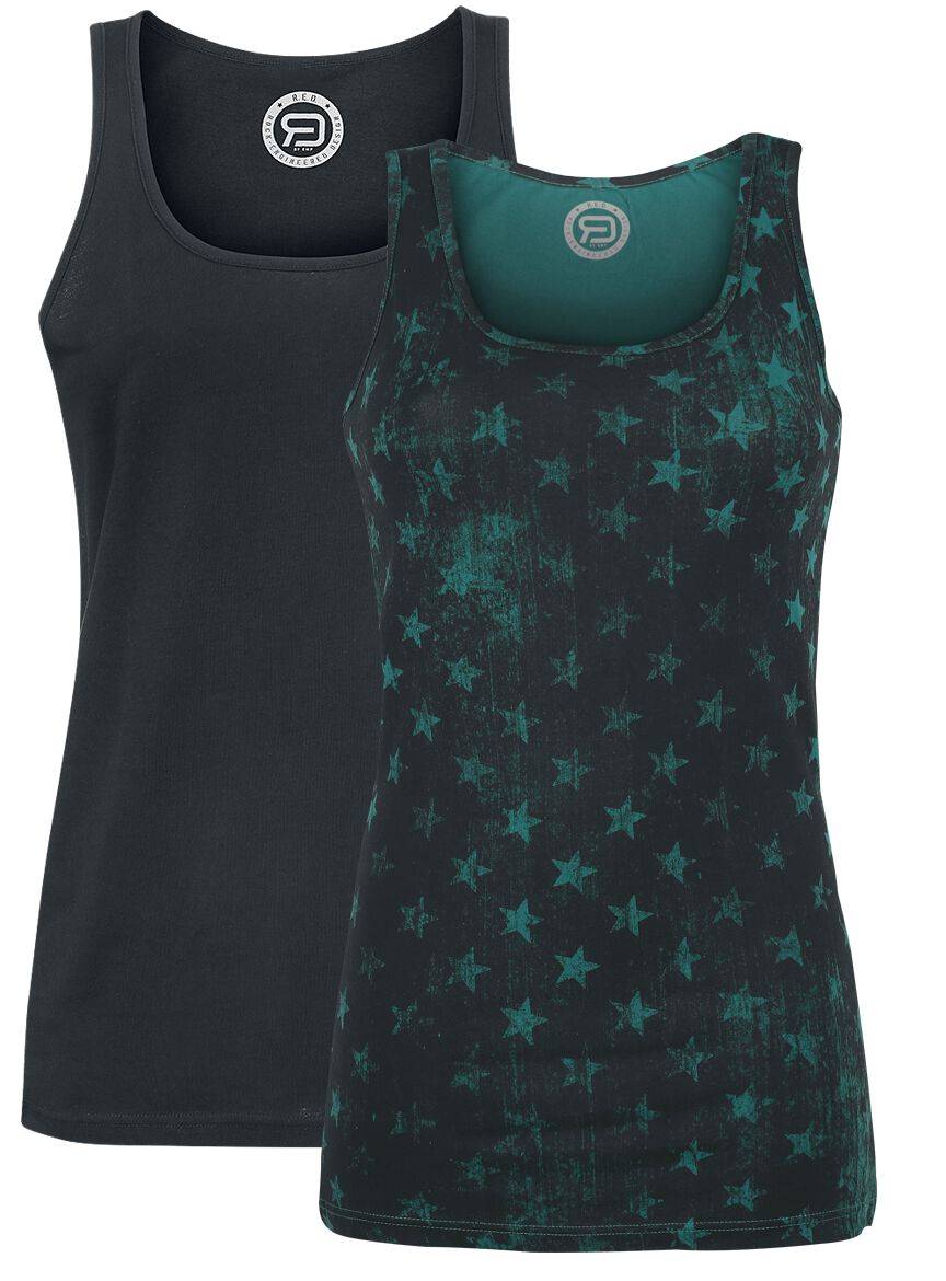 EMP Top schwarz/grün von RED by EMP