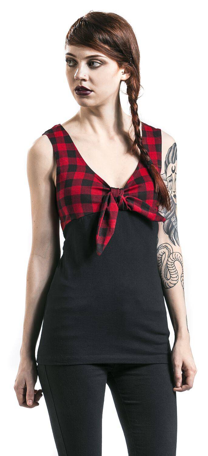 EMP Top Schwarz/rot Von Rock Rebel By EMP