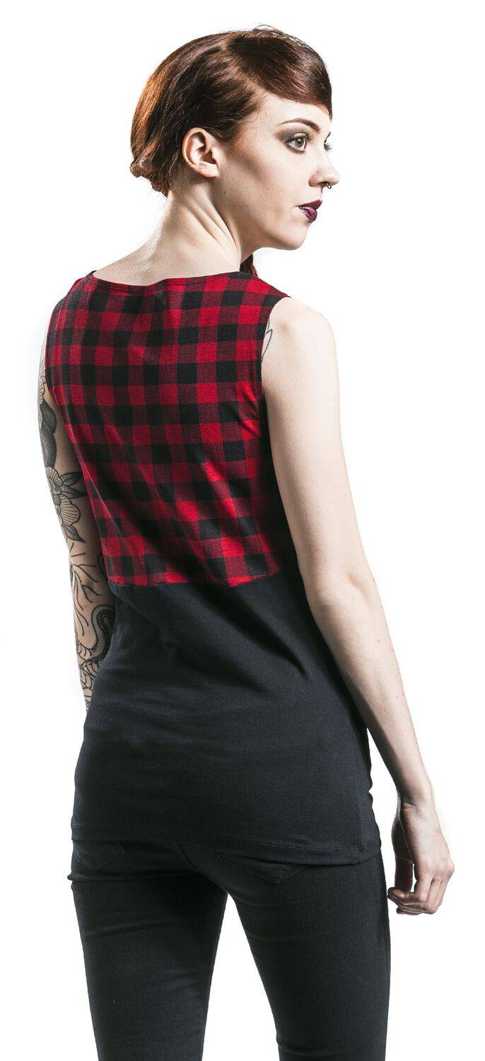 EMP Top Schwarz/rot Von Rock Rebel By EMP