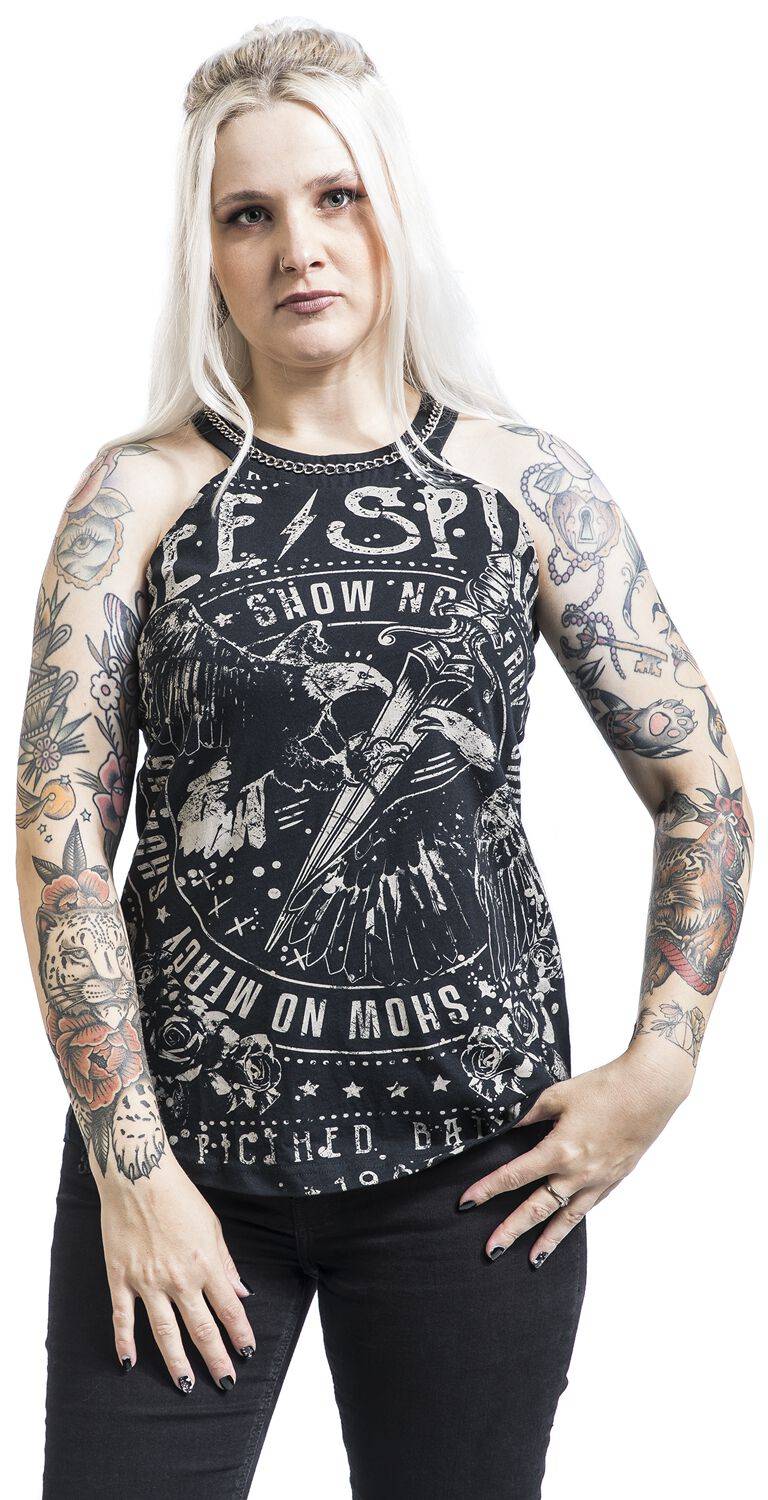 EMP Top Schwarz Von Rock Rebel By EMP
