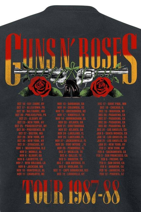 EMP "Tour 1987-88" T-Shirt Schwarz Von Guns N' Roses