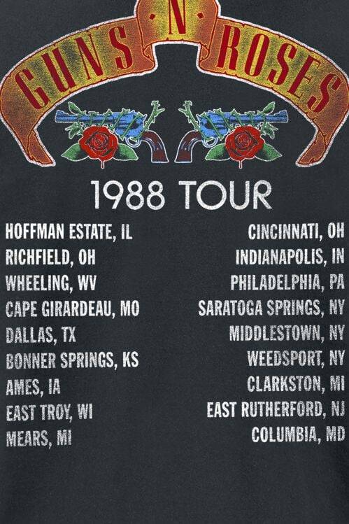 EMP "Tour 1988" T-Shirt Schwarz Von Guns N' Roses