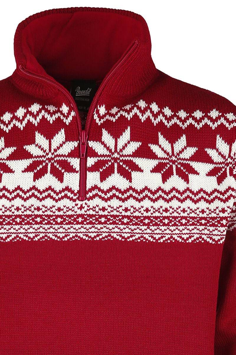 EMP "Troyer Norweger" Strickpullover Rot Von Brandit