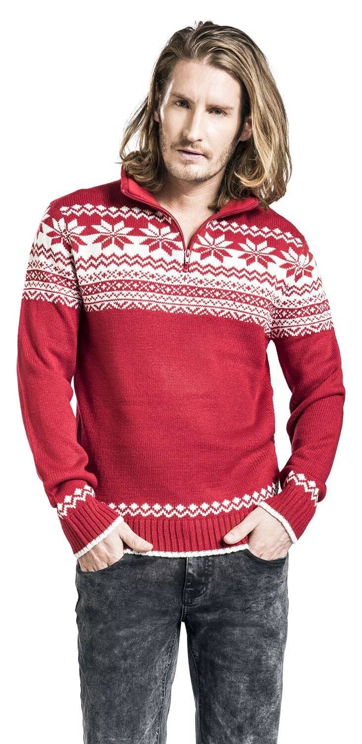 EMP "Troyer Norweger" Strickpullover Rot Von Brandit