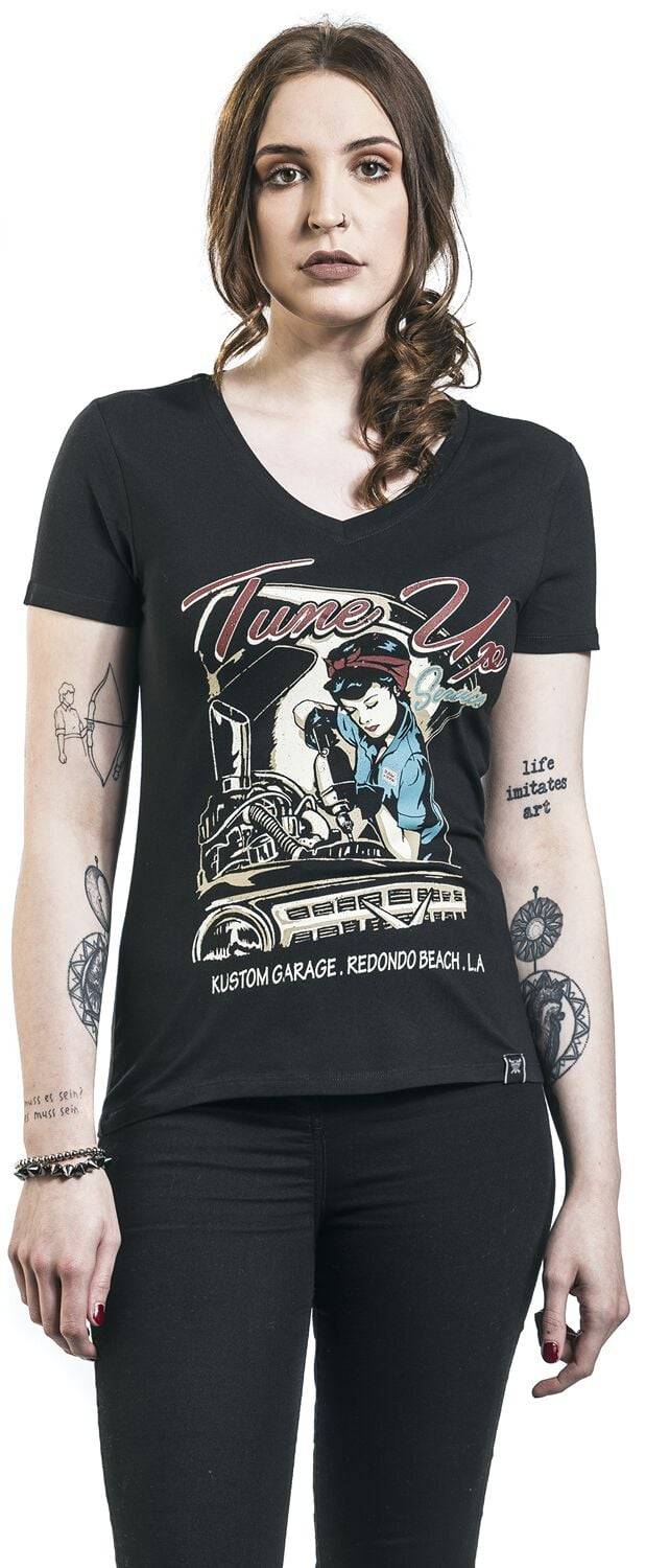 EMP "Tune Up" T-Shirt Schwarz Von Queen Kerosin