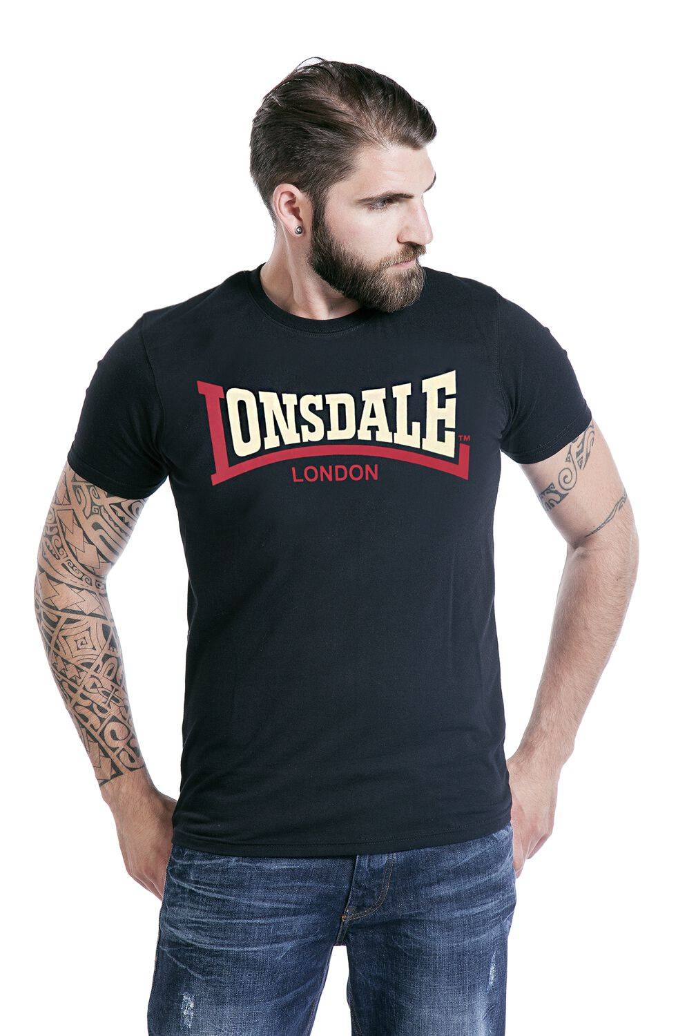EMP "Two Tone" T-Shirt Schwarz Von Lonsdale London