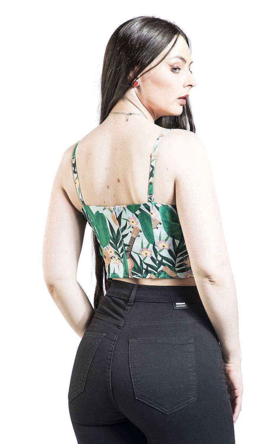 EMP "Ululani Crop Top" Top Multicolor Von Hell Bunny