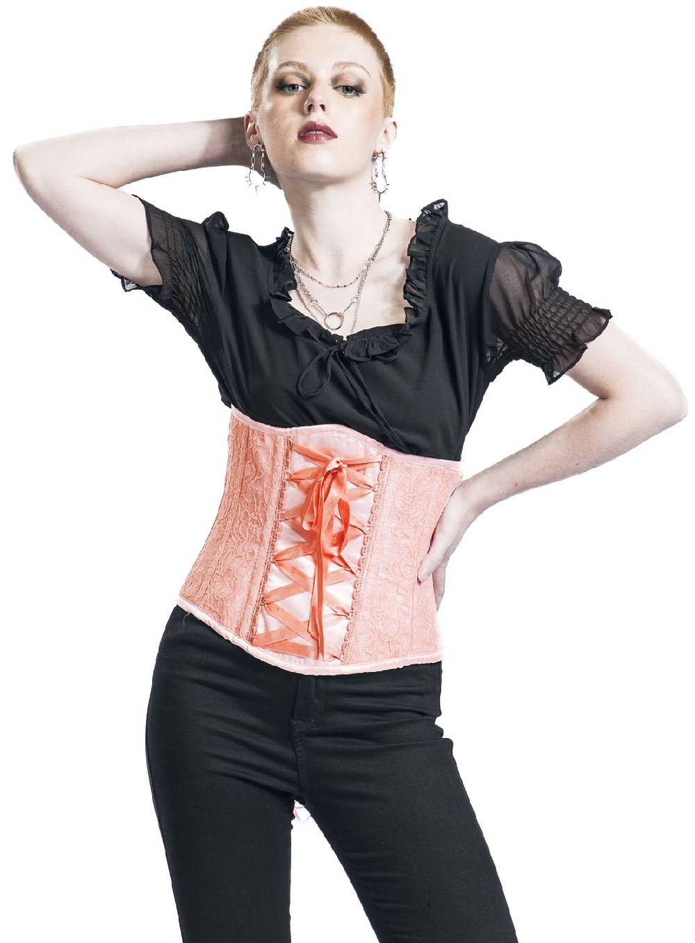 EMP Unterbrustkorsage Rosa Von Gothicana By EMP